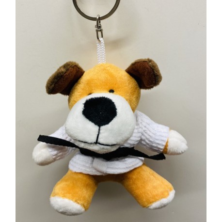 Dog in Judo Gi Keychain
