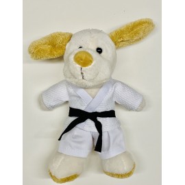 Puppy in judo Gi
